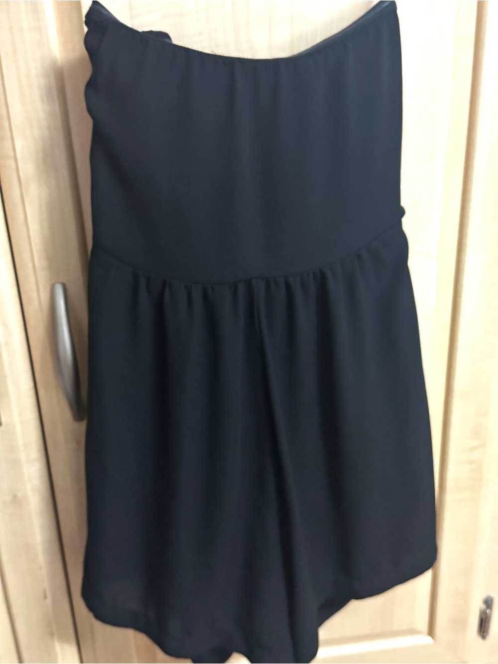 Express Black Strapless Ruffle Romper - Picture 6 of 6